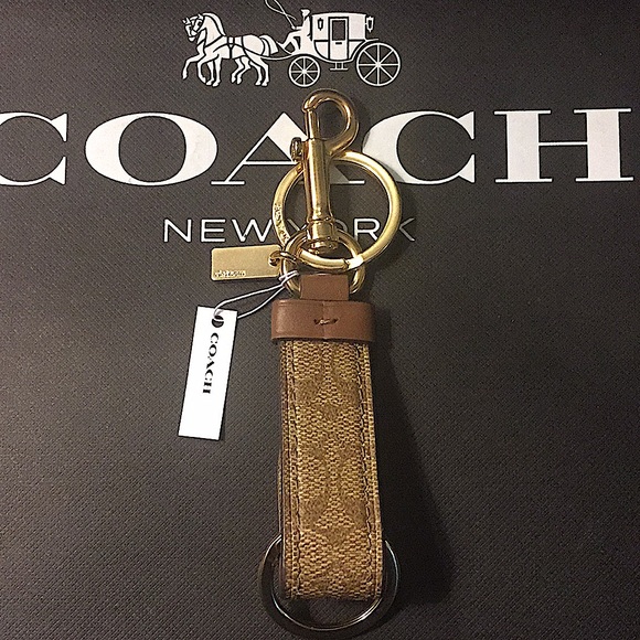 (UNISEX) COACH - TRIGGER SNAP BAG CHARM/KEYCHAIN IN CANVAS - Picture 4 of 13